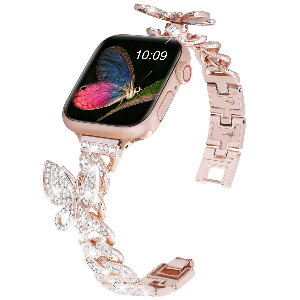 NEW Bling Rhinestone Butterfly Apple Watch Band+Case Amazon.com: Wingle Bling Band and Case for Apple Watch Band  main image 3