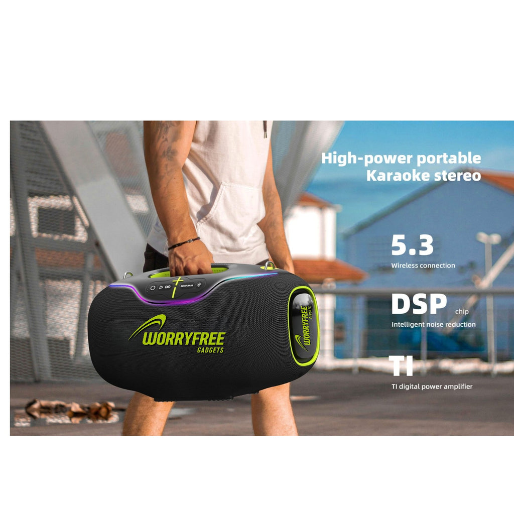 350W Wireless Bluetooth Speaker with Handle & Microphone