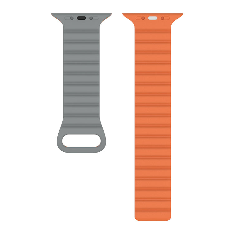 Buy RUPELIK (41mm Silicone Megnatic Lock Strap Orange) Soft Silicone iWatch  Strap Band Compatible with Apple Watch 41mm 40mm 38mm Magnetic Clasp  Adjustable Strap For iWatch Series 7 6 5 4 3